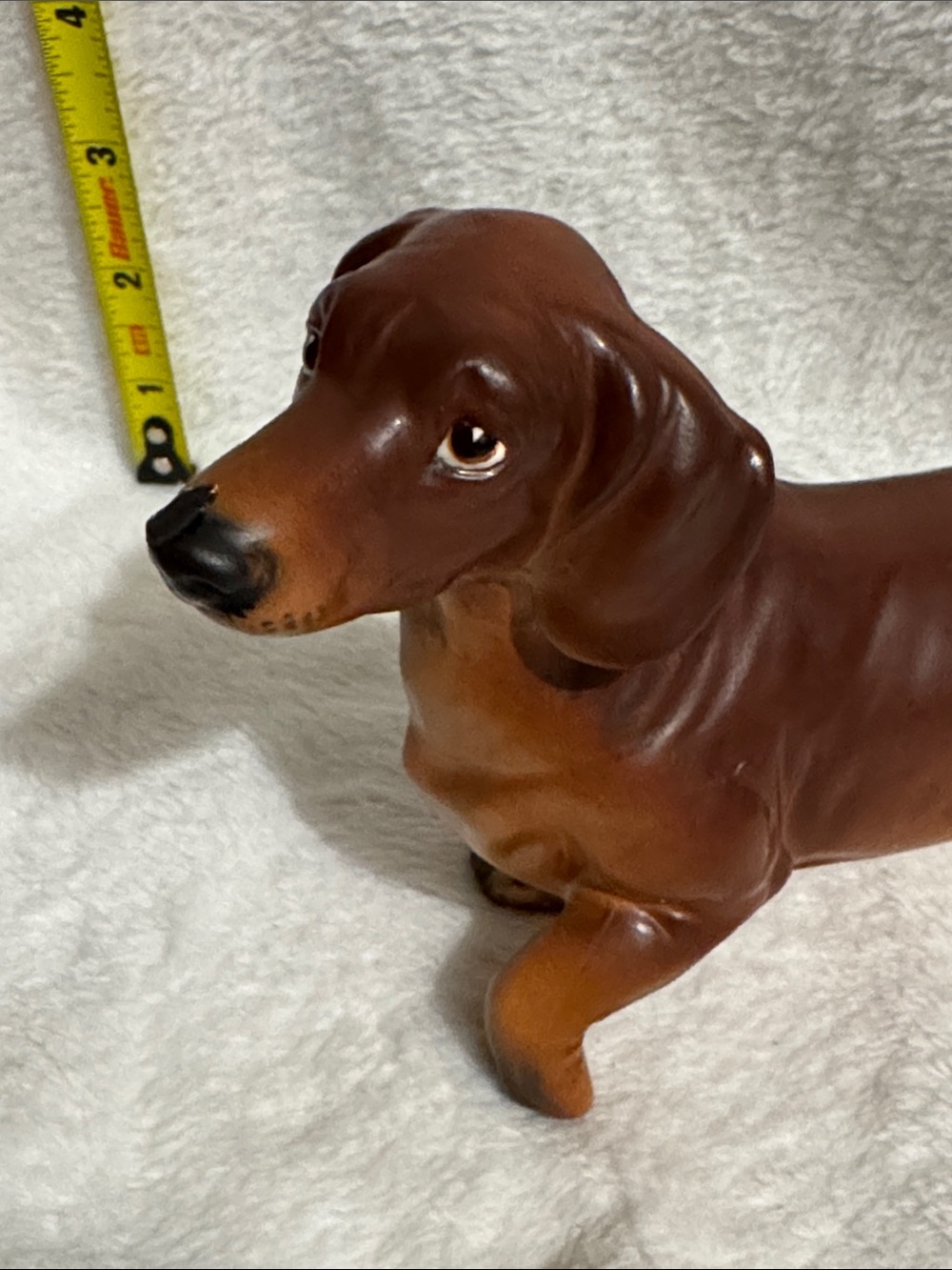 Vintage Enesco Ceramic Dachshund Figurine, Mid Century Wiener Dog Japan 7" - Picture 2 of 8